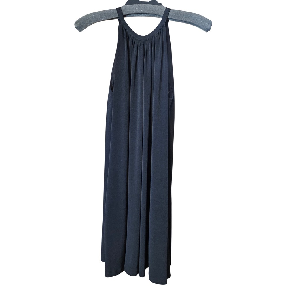 Nicole Miller New York Black Halter Neck Swing Dress XS Mini Cocktail Evening